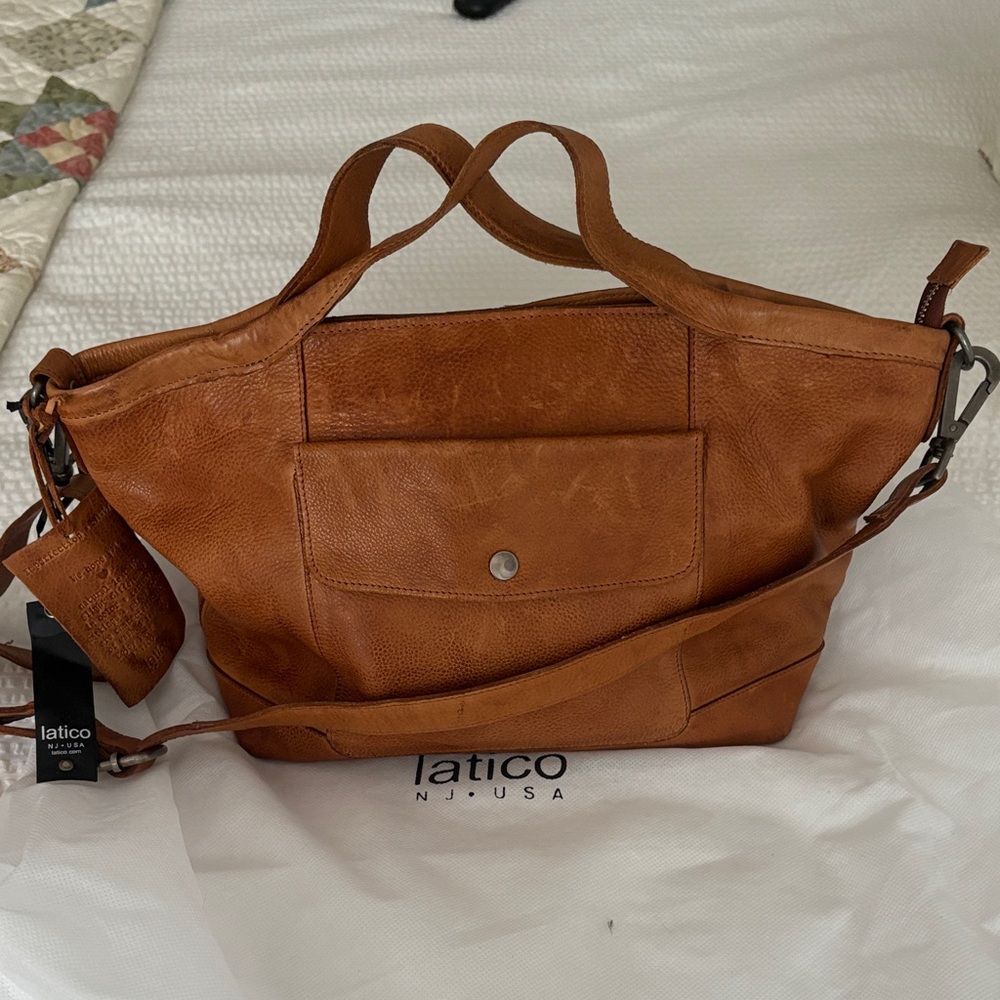 Latico Women's Leather Crossbody, Cognac